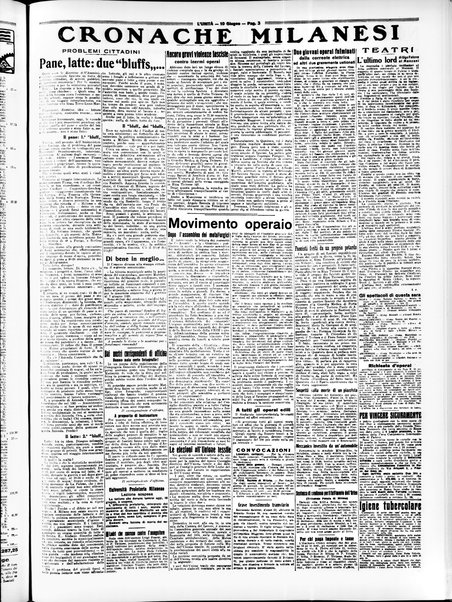 L'Unità : quotidiano degli operai e dei contadini